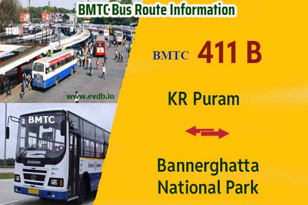 BMTC 411B - KR Puram to Bannerghatta National Park, Bannerghatta National Park to KR Puram Bus Route Information