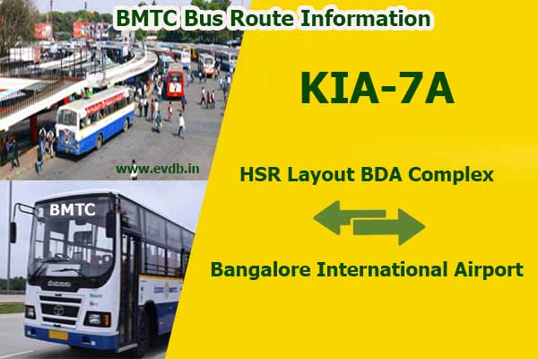 BMTC KIA-7A - HSR Layout BDA Complex to Bangalore International Airport Bus Route Information