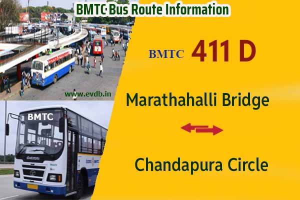 BMTC 411D - Marathahalli Bridge to Chandapura Circle, Chandapura Circle to Marathahalli Bridge Bus Route Information