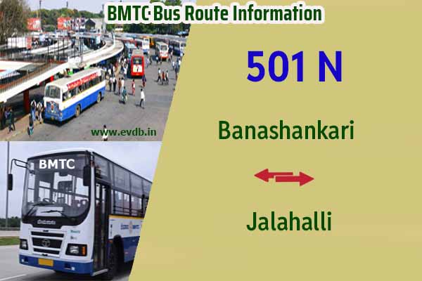 BMTC 501N - Banashankari to Jalahalli, Jalahalli to Banashankari Bus Route Information