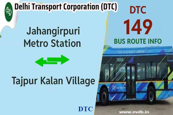 DTC 149 - Jahangirpuri Metro Station to Tajpur Kalan Village Bus Route Information