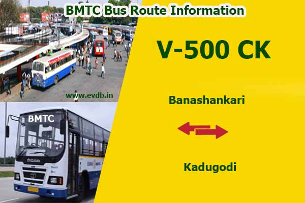 BMTC V-500CK Banashankari to Kadugodi Vajra Bus Route Information