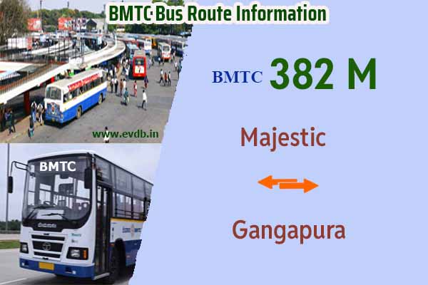 BMTC 382M - Kempegowda Bus Station Majestic to Gangapura, Gangapura to Majestic Bus Route Information