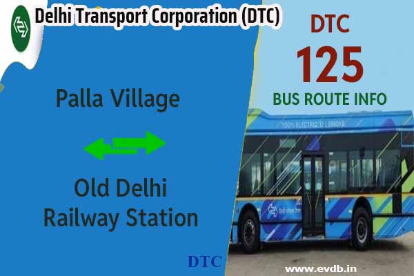 DTC 125 - Palla Village to Old Delhi Railway Station Bus Route Information