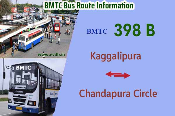 BMTC 398B - Chandapura Circle to Kaggalipura, Kaggalipura to Chandapura Circle Bus Route Information