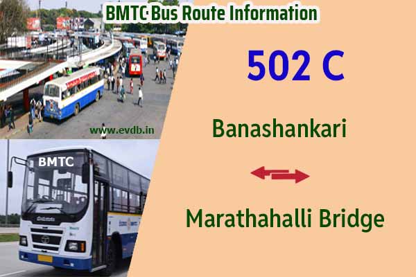 BMTC 502C - Banashankari to Marathahalli Bridge, Marathahalli Bridge to Banashankari Bus Route Information